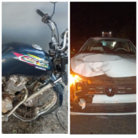 Motociclista morre após bater de frente com carro na MGC-122 em Espinosa