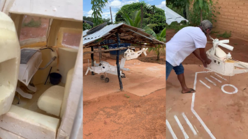 Lavrador constrói 'aeroporto' com aviões de isopor no quintal de casa no PI: 'meu sonho ser mecânico de avião'